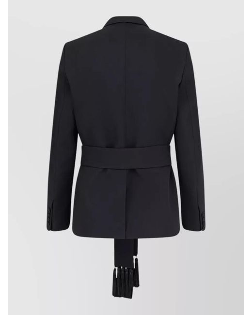Valentino Blue Virgin Wool Blazer Belted Double Breasted for men