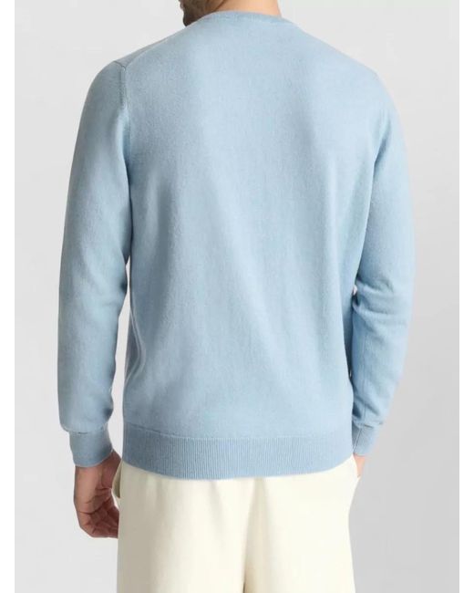 Malo Blue Cashmere Sweater for men