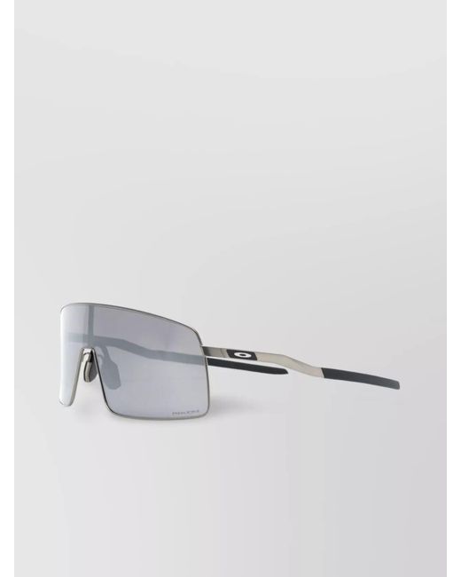 Oakley Gray Square Metal Frame Sunglasses With Straight Arms