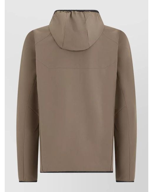 Boss Brown Hooded Lightweight Jacket for men