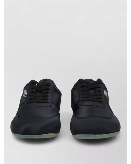 MM6 by Maison Margiela Black Lace Up Low Top Shoes Rubber Sole