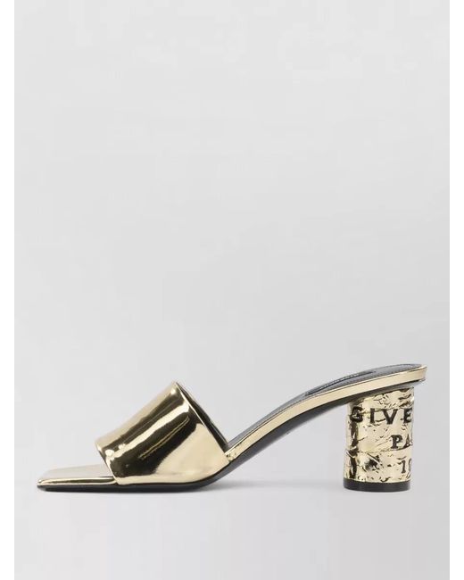 Givenchy Metallic Leather Mule Sandals