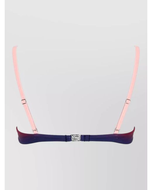 Casablanca Red Triangle Cups Bra Gradient Design Straps