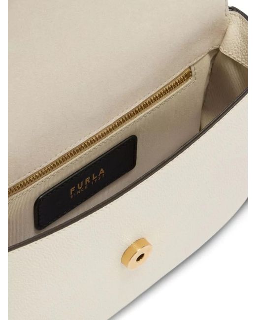 Furla Natural Crossbody Bag Adjustable Strap Tone Hardware