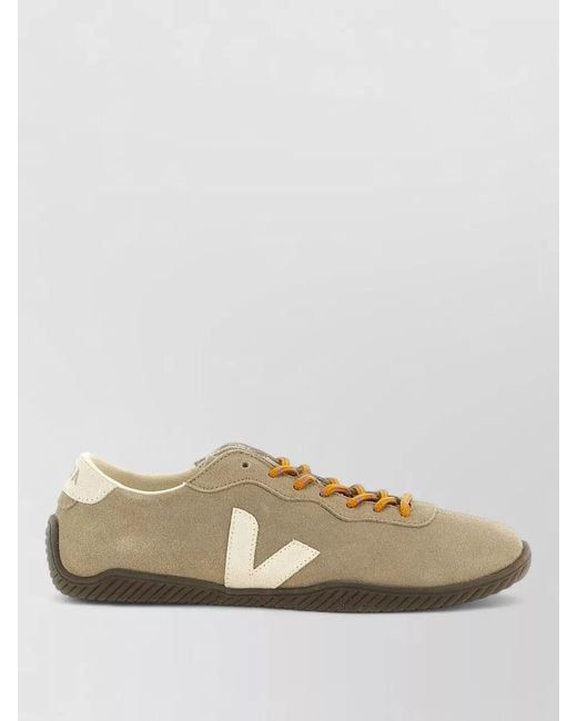 Veja Natural Leather Lace-Up Sneakers for men