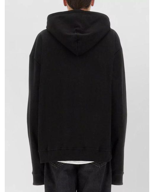 Ih Nom Uh Nit Black Dobermann Graphic Hooded Sweatshirt Ribbed Cuffs Hem for men