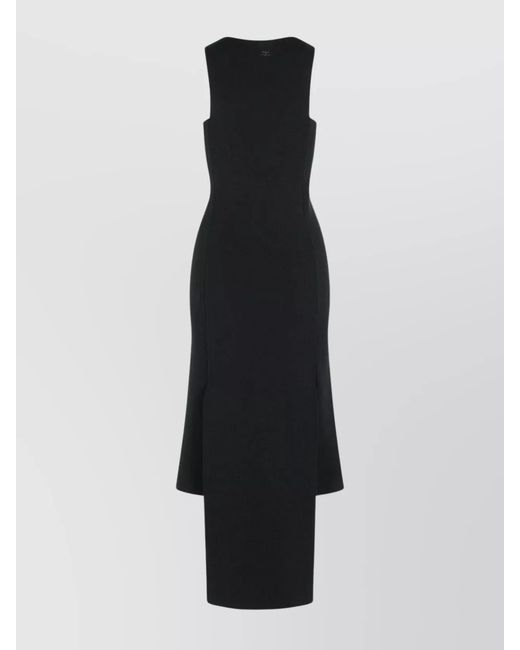 Courreges Black Viscose-Blend Midi Dress