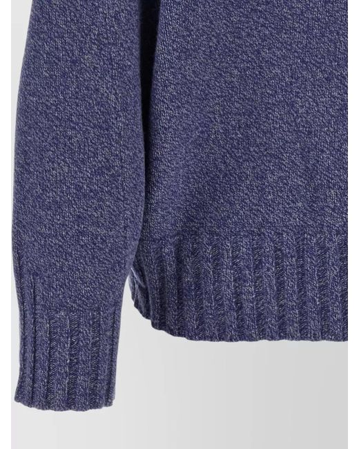 The Attico Blue Sweater Crew Neck Long Sleeves Asymmetric Hem