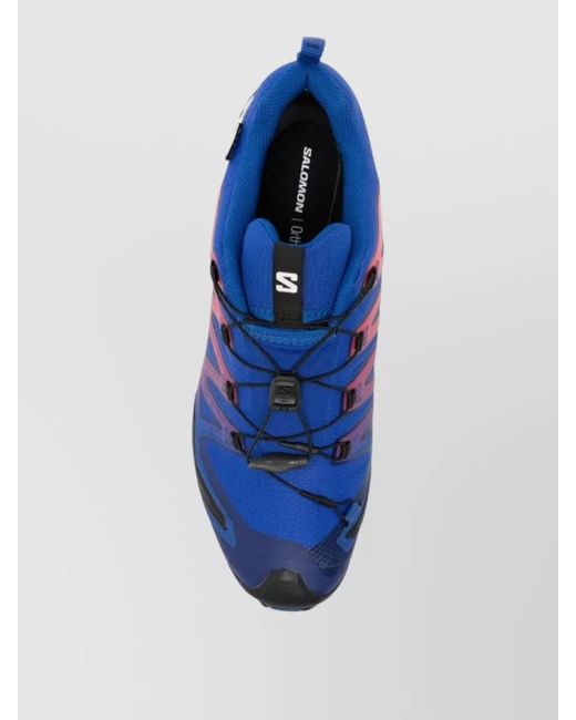 Salomon Blue Mesh Low Sneakers Pull Tab Rubber Sole