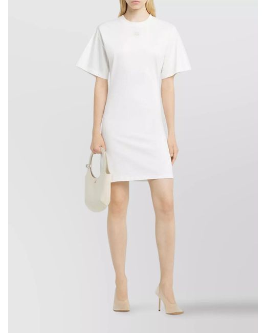 Courreges White Cotton A-Line Mini Dress