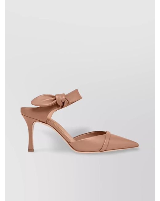 Malone Souliers Pink Pointed Toe Knotted Strap Mule