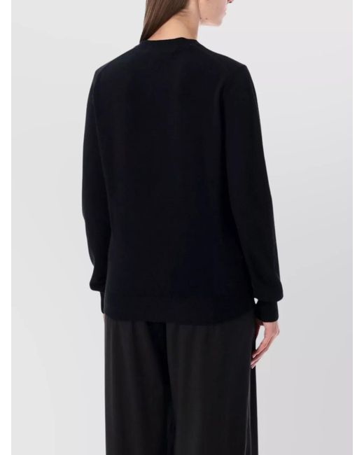 COMME DES GARÇONS PLAY Blue Wool Crystal-Embellished Cardigan