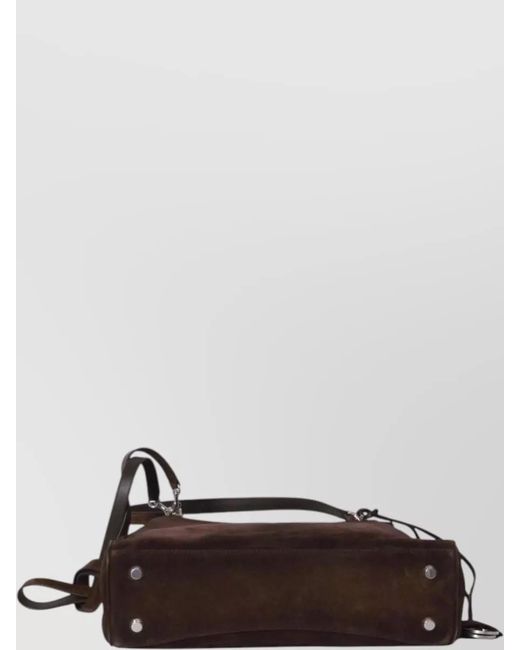 Balenciaga Brown Rodeo Medium Tote Bag Calfskin Leather