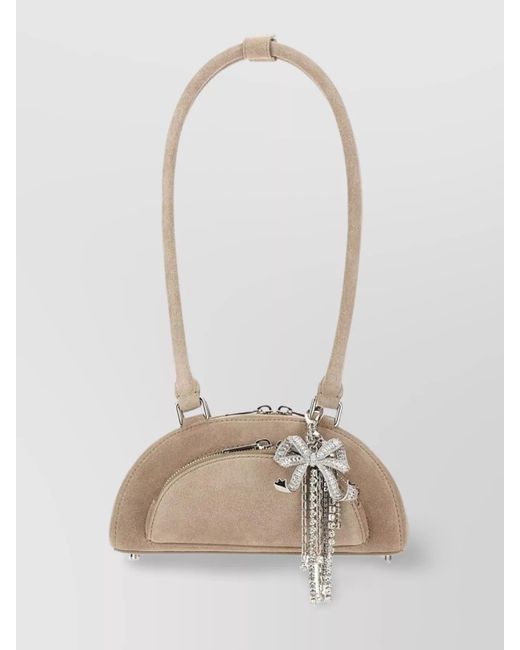 Self-Portrait White Mini Leather Shoulder Bag
