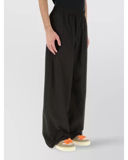 Off-White c/o Virgil Abloh Black Wide-Leg Trousers for men