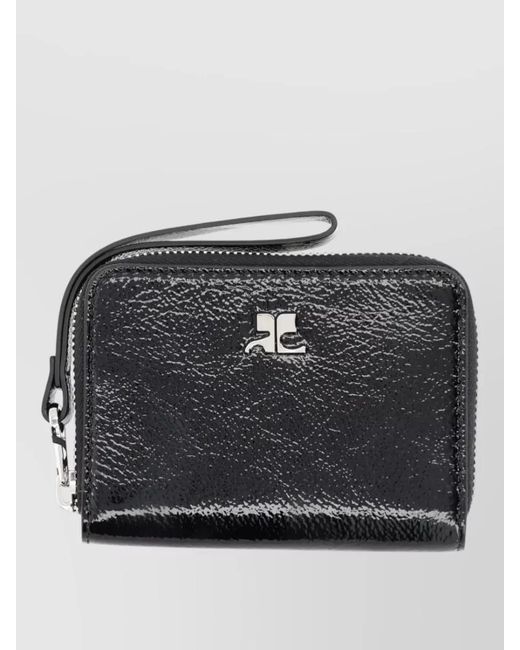 Courreges Gray Leather Wallet