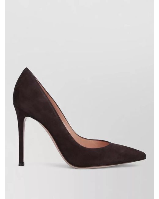 Gianvito Rossi Brown High Heel Pumps Pointed Toe Suede