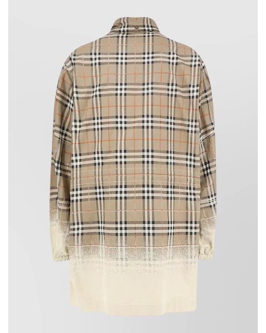 Burberry Natural Cotton Check Print Parka for men