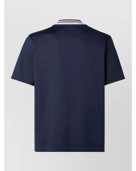Fendi Blue Ff Regular Fit Polo Shirt Neckline for men