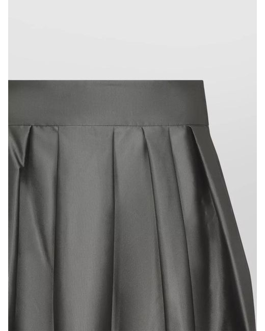 Max Mara Gray Max Mara Effetto Organza Midi Skirt