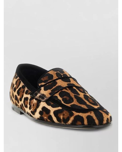 Dolce & Gabbana Black Leather Ariosto Loafers for men