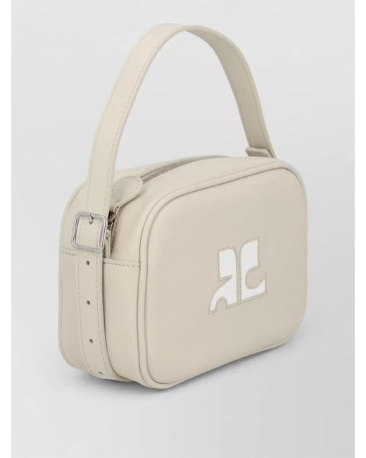Courreges White Réédition Leather Shoulder Bag