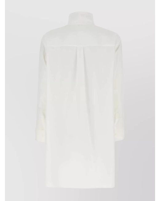 Loewe White Silk Oversized Blouse