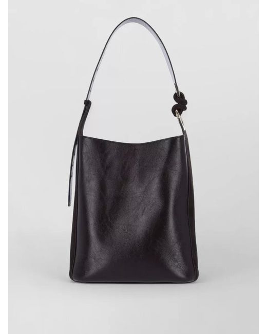 Anya Hindmarch Black Chubby Leather Shoulder Bag