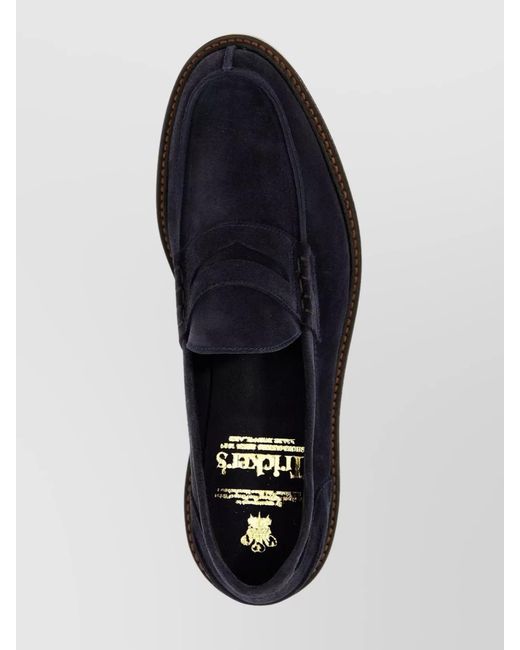 Tricker's Blue Leather Loafers for men