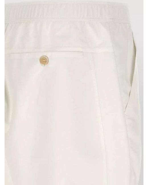 Brunello Cucinelli Natural Tennis Nylon Bermuda Shorts Trompe Oeil for men