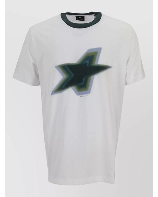 Paul Smith Gray Regular Fit T Shirt Star Print for men