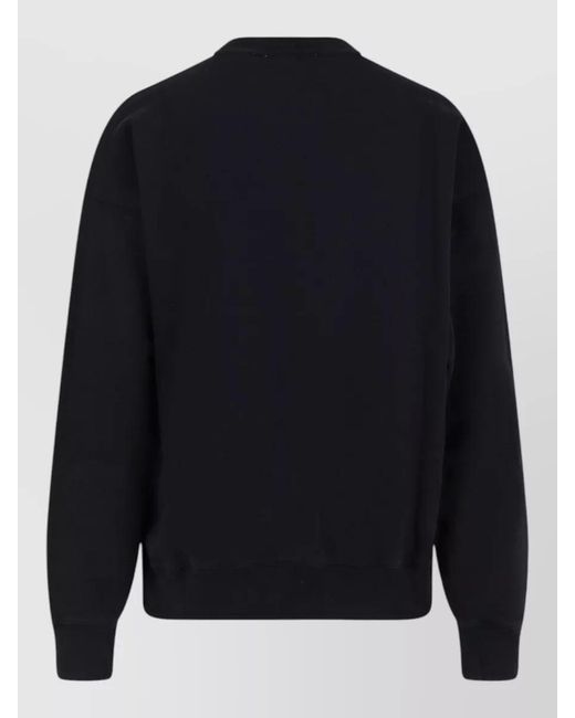 Off-White c/o Virgil Abloh Blue Cotton Crew Neck Sweatshirt Long Sleeves for men