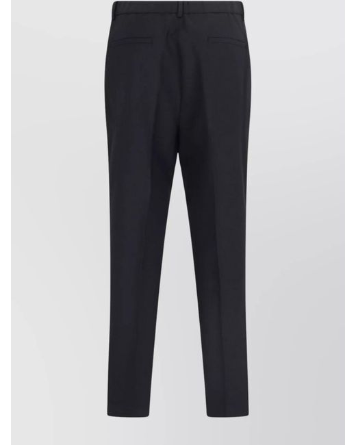 Incotex Blue Straight Trousers With Pockets And Loops