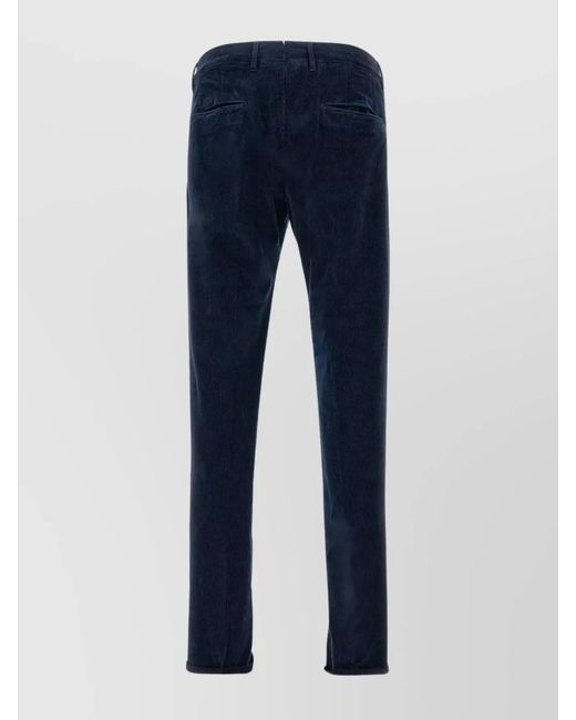 Incotex Blue Straight-Leg Trousers for men