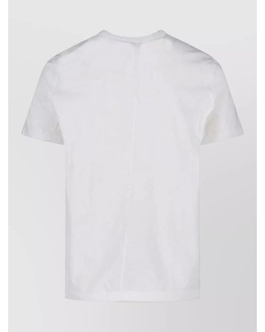Rick Owens White Crew Neck Short Sleeve Plain T Shirt for men