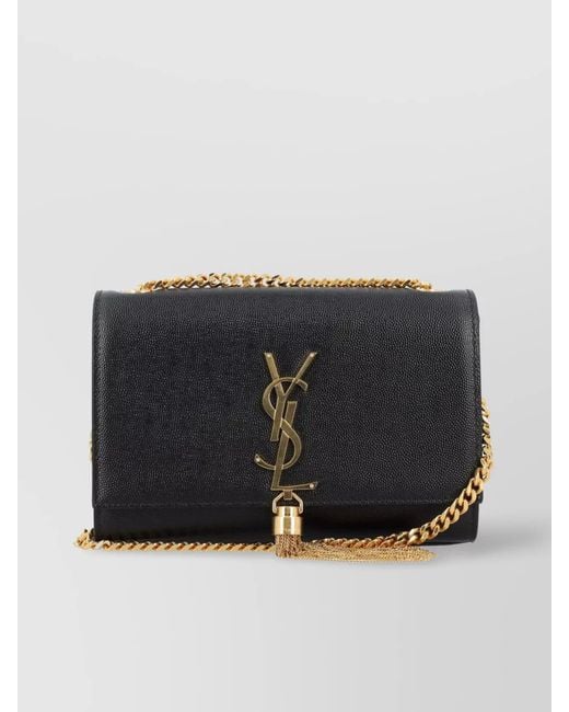 Saint Laurent Black Ysl Bo Mng Kate S T