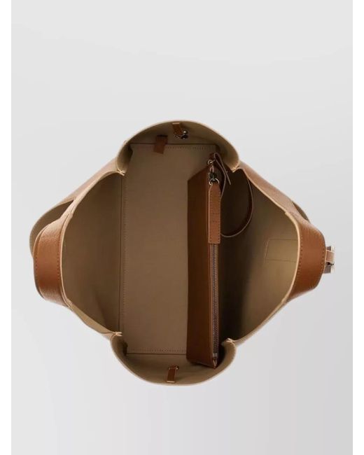 Hogan Brown Shoulder Bag Shopper Top Handle Design