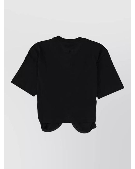 MSGM Black Slim-Fit Cotton T-Shirt