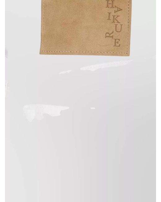 Haikure White High-Rise Straight-Leg Denim Trousers