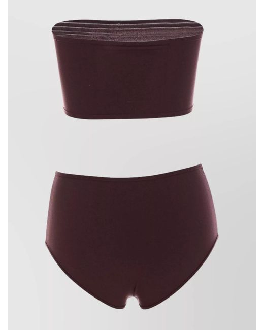 Alaïa Purple Bandeau Top And Coulotte Set