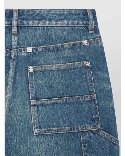 Givenchy Blue Denim Wide-Leg Jeans