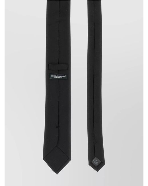 Dolce & Gabbana Black Silk Jacquard Logo Tie for men