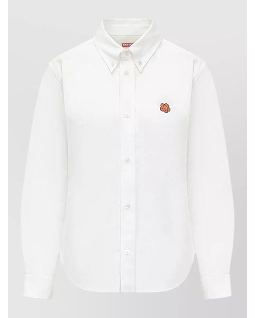 KENZO White Cotton Fitted Shirt