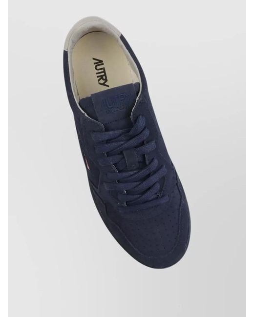Autry Blue Low Top Lace Up Medalist Sneakers for men