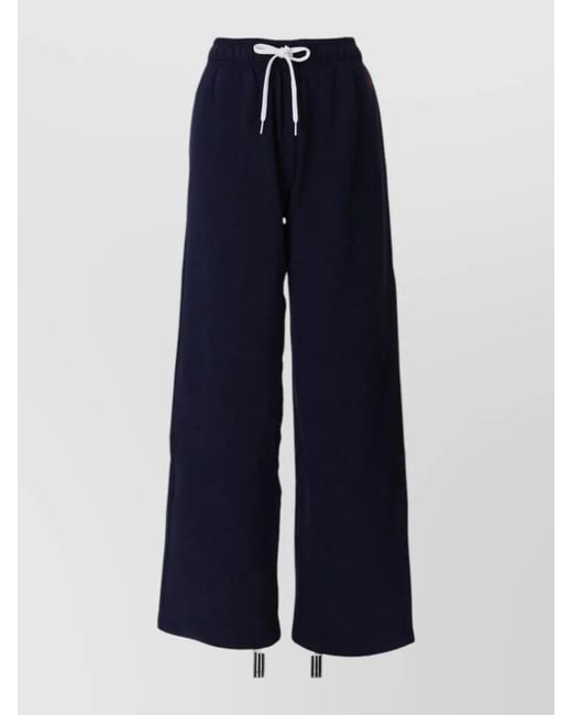 Polo Ralph Lauren Blue Wide-Leg Knit Trousers
