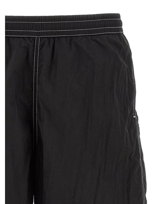 Carhartt Black 'Canby' Swimsuit With Pockets And Contrast Stitching for men