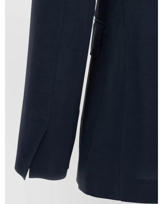 Alberto Biani Blue Tailored Blazer Double Breasted Notch Lapels