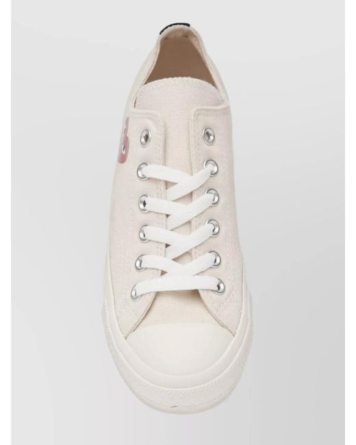 Comme des Garçons Pink Cotton Low-Top Sneakers