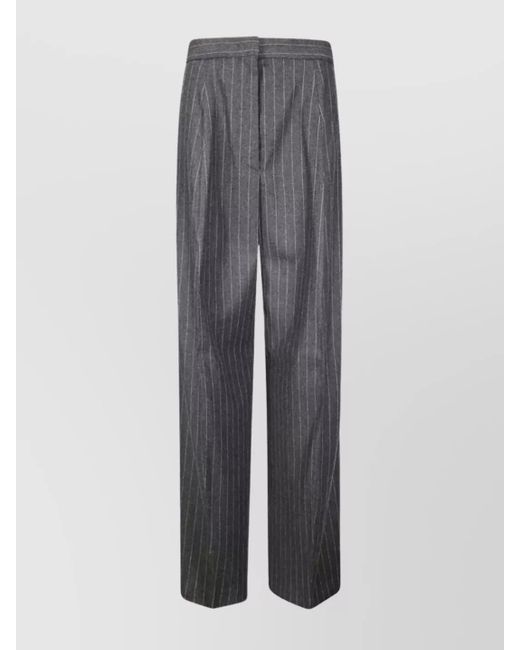 Sportmax Gray Wide-Leg Trousers