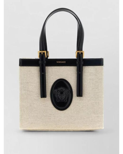 Versace Black Riviere Mini Shoulder Bag Top Handles Strap